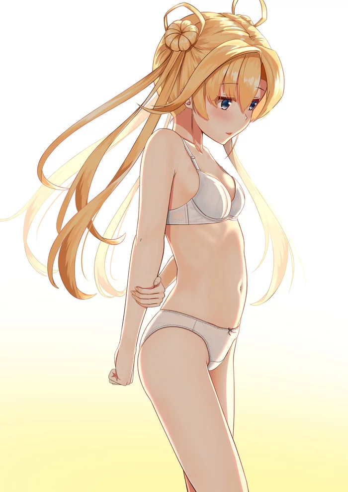 Abukuma - NSFW, Kantai collection, Abukuma, Anime, Anime art, Underwear