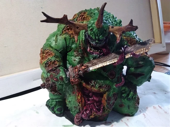 Pen try on Scabeiatrax - My, Painting miniatures, Warhammer 40k, Great Unclean One