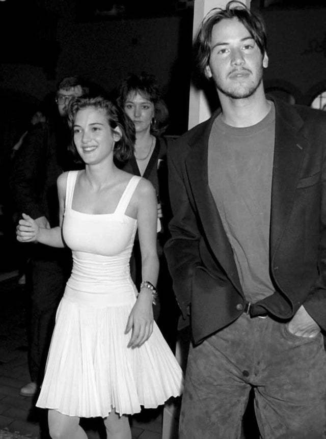 Winona Ryder and Keanu Reeves in 1989 - Winona Ryder, Keanu Reeves, The photo, Youth, Celebrities