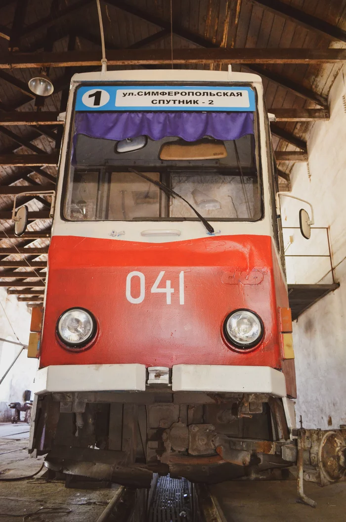 Evpatoria tram, part 2, tram depot, 2015 - My, Tram, Transport, Public transport, Evpatoria, Crimea, The photo, Depot, Longpost