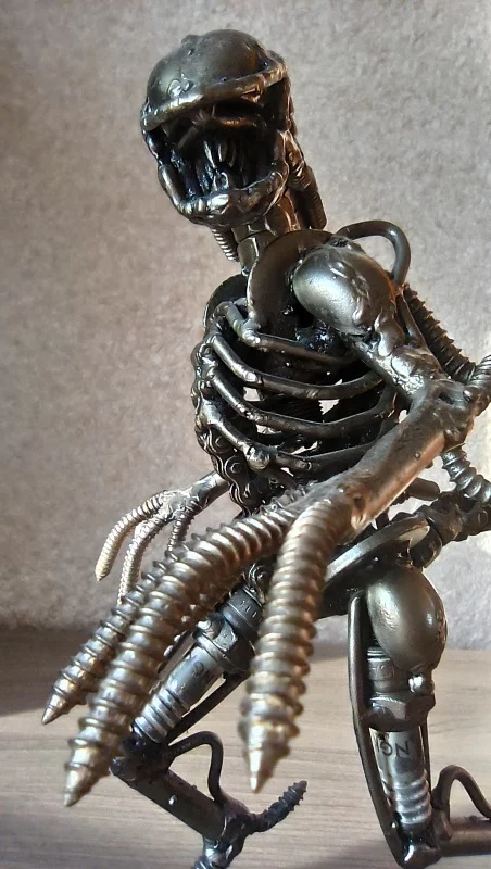 Alien vs Predator. Metal Art - My, Stranger, Avp, Alien vs. Predator, Figurines, Art, Xenomorph, Longpost, Predator (film)