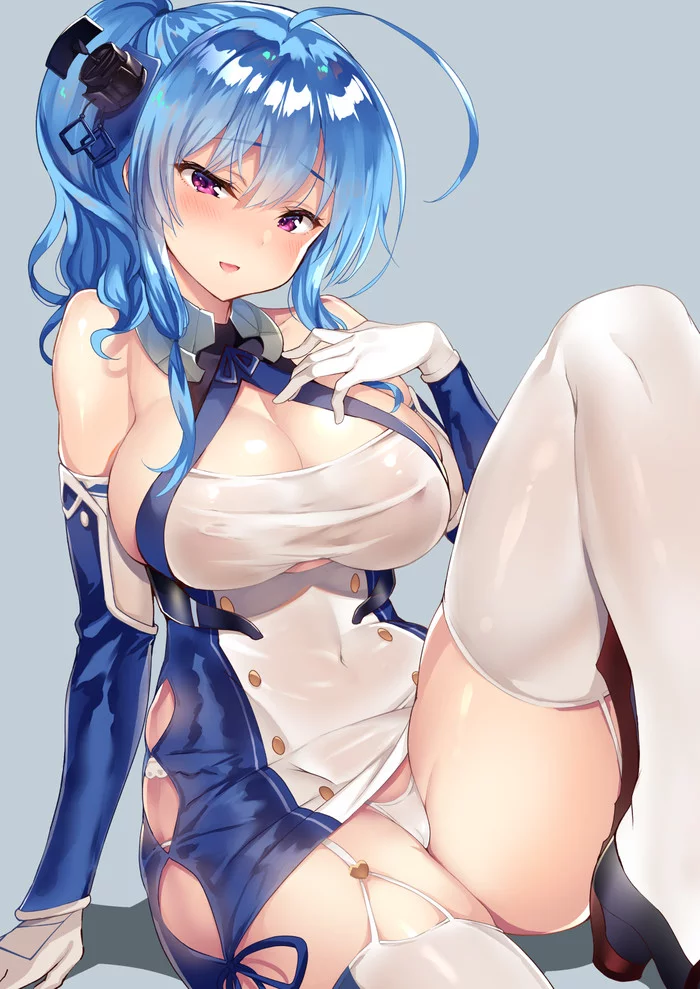 St Louis - NSFW, Аниме, Anime Art, Azur Lane, St Louis, Грудь, Панцу