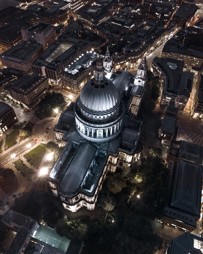 St Paul's Cathedral, London - My, The photo, London, The cathedral, Church, Quadcopter, England, Great Britain, Europe, Longpost