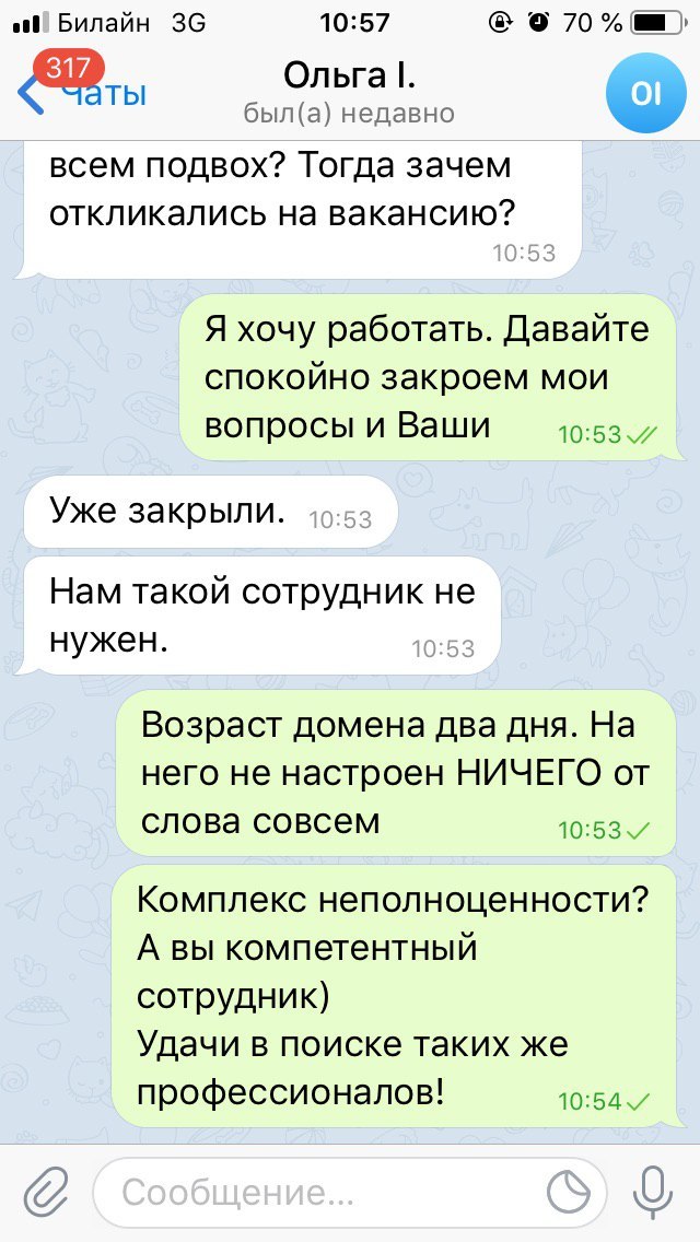 Комплекс неполноценности - Моё, Негатив, Интернет-Мошенники, Удаленная работа, Переписка, Длиннопост