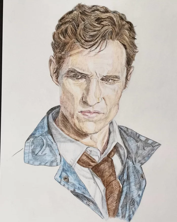 Drawing while watching TV series - Pencil drawing, Drawing, Matthew McConaughey, True detective (TV series)