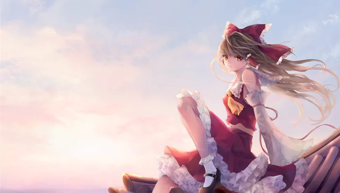 Reimu - Touhou, Hakurei Reimu, Anime art, Anime, Not anime, Art