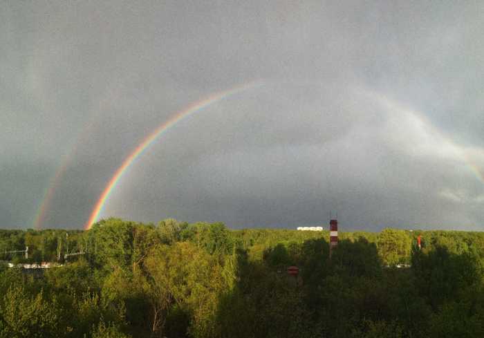 Reply to Rainbow's post - My, Double Rainbow, VDNKh, Nature, Reply to post