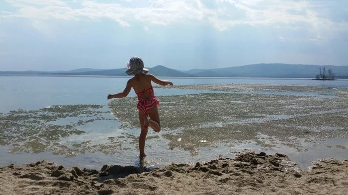 Sun, mountains, heat, beach... and ice - My, Lake, Turgoyak, Southern Urals