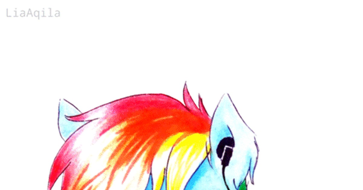 Beqww - Liaaqila, My Little Pony, Rainbow Dash, Гифка