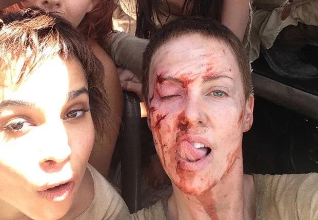 I want to know everything #681. Charlize Theron showed behind-the-scenes photos and videos from the filming in honor of the anniversary of Mad Max - Want to know everything, Movies, Actors and actresses, Mad Max: Fury Road, Charlize Theron, Anniversary, Filming, Interesting, Video, Longpost