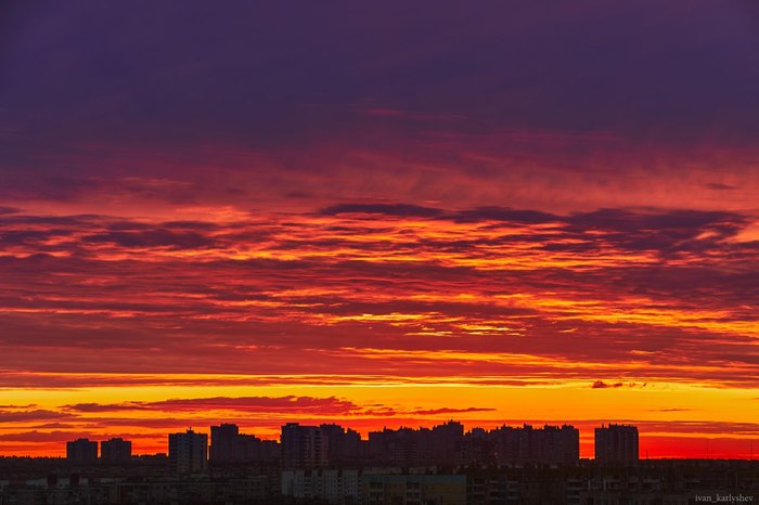 Закат в челябинске сегодня фото