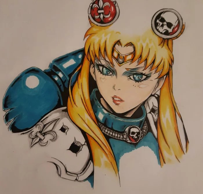 I have nothing to say... - Warhammer 40k, Art, Sailor Moon, Challenge, Wh Art, Crossover, Sailormoonredraw, Anime