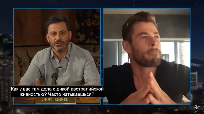 Happens - Chris Hemsworth, Actors and actresses, Celebrities, Storyboard, Australia, Longpost, Jimmy Kimmel