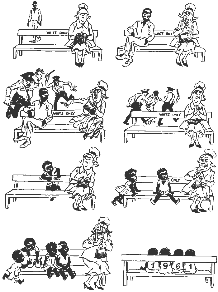 Very strong caricature - Herluf Bidstrup, Caricature, Racism, USA, Racial segregation, Longpost