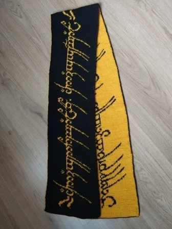 My two cents on double-sided jacquard scarves - My, Knitting, Scarf, Lord of the Rings, Needlework without process