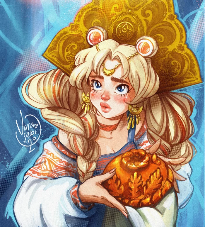 Красна Девица - Сейлор Мун - Sailor Moon, Аниме, Русь, Красивая девушка, Sailormoonredraw, Anime Art