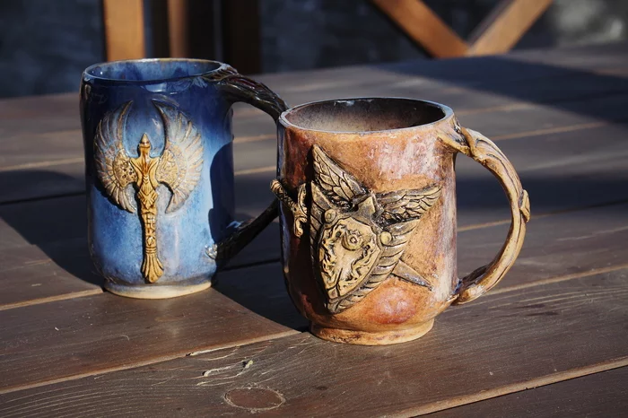 Pair mugs for a family of gamers to order. - My, Lineage 2, , Ruler, Longpost, Кружки, Mug with decor