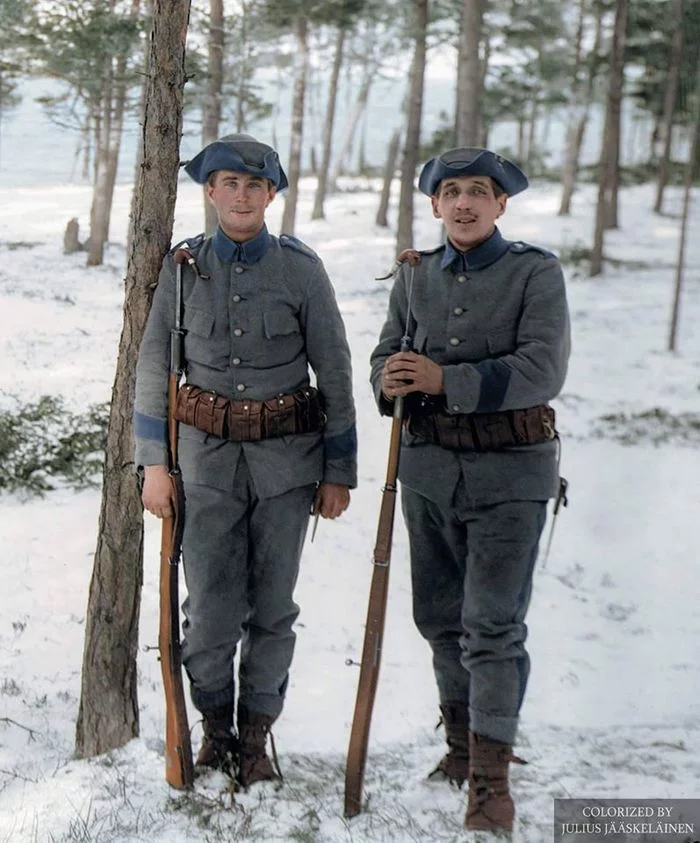 Swedish soldiers. Gotland, 1915 - Story, Military history, World War I, , Historical photo