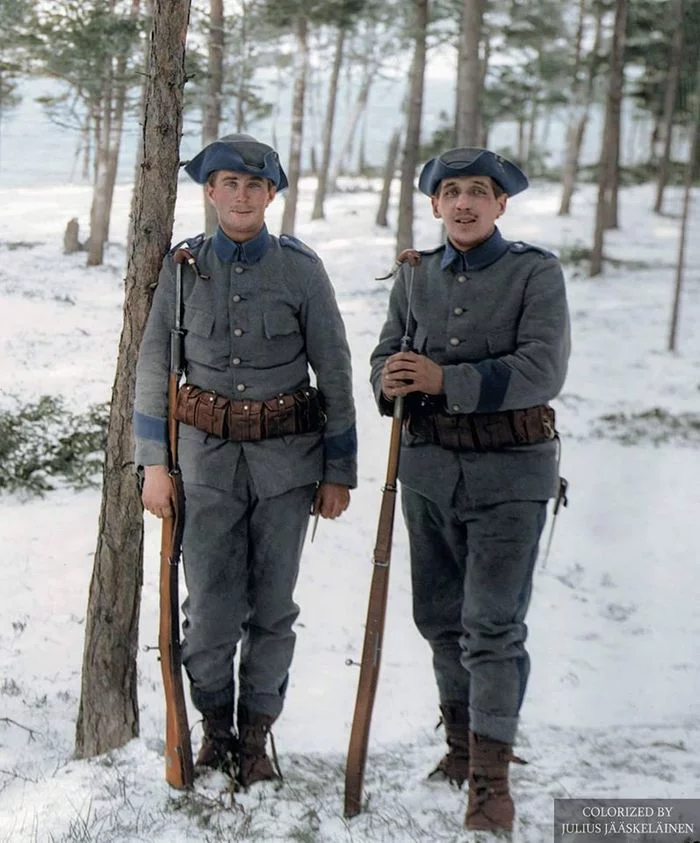 Шведские солдаты. Готланд,1915 - История, Военная история, Первая мировая война, Историческое фото