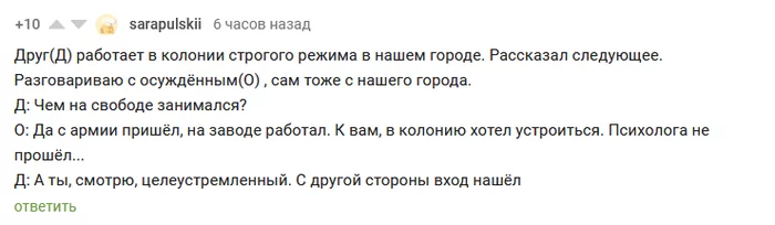 А ты, смотрю, целеустремленный - Комментарии на Пикабу, Скриншот