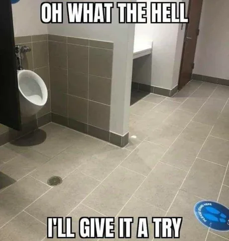 Challenge - Picture with text, Humor, Distance, Toilet, Challenge, 9GAG