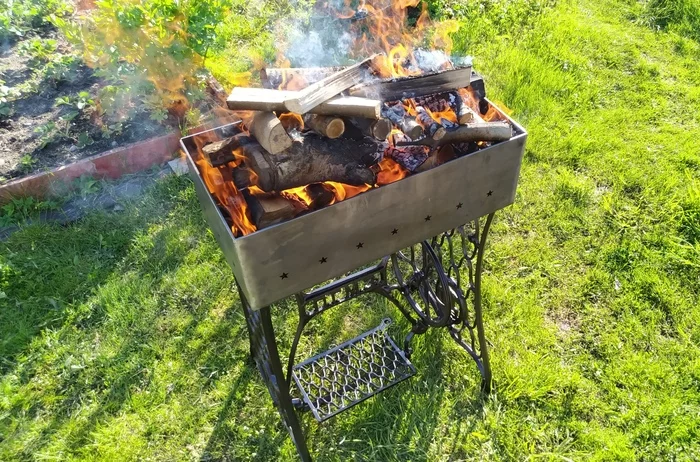 Sewing machine grill - Welding, Brazier, With your own hands, Video