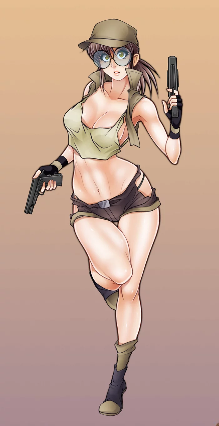 Fio Germi - NSFW, Jago, Fio germi, Metal Slug, Glasses, Art, Hand-drawn erotica, Erotic, Longpost, Breast