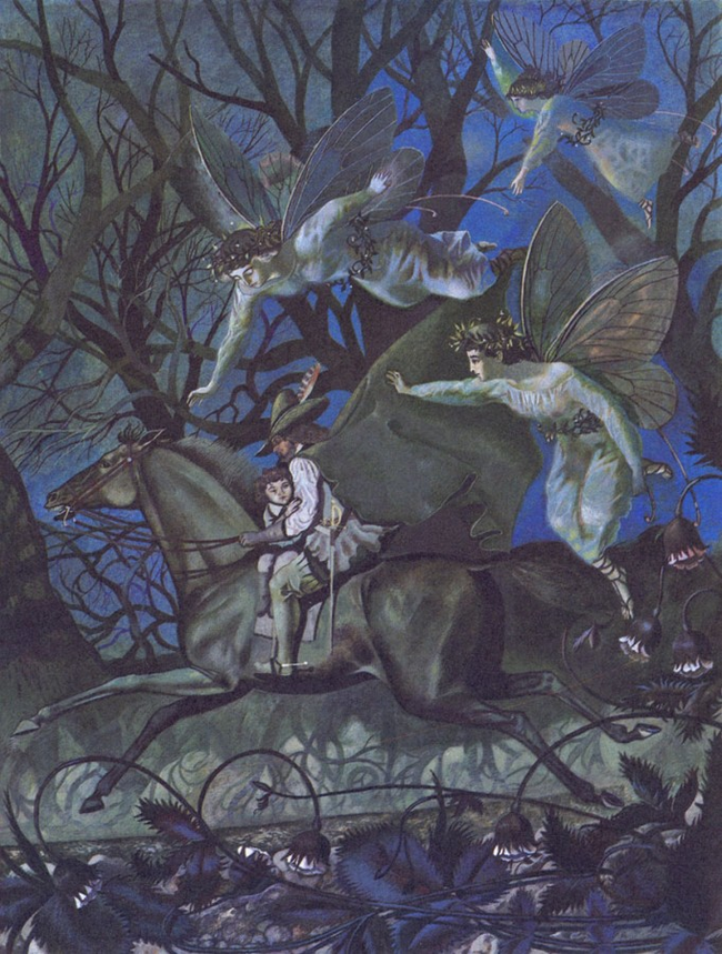 A chilling childhood fairy tale - Forest King, Poems, Longpost, Johann Goethe, Vasily Zhukovsky