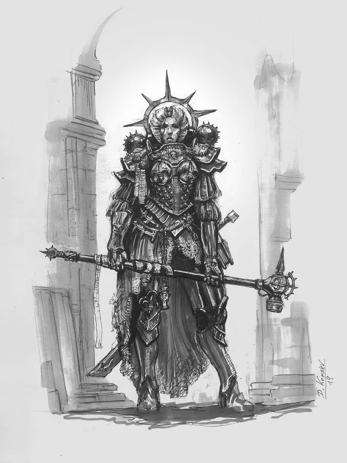 Sororitas - Warhammer 40k, Wh Art, Adepta Sororitas, Денис Корнев, Длиннопост