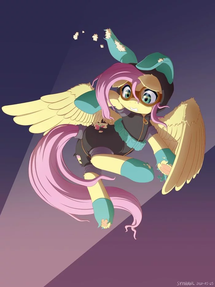 Fluttershy in a spy suit does spy things - My little pony, Fluttershy
