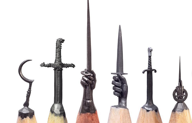 An artist who creates impressive miniature sculptures on the tips of pencils - Art, Pencil, Sculpture, Figurines, Artist, Longpost