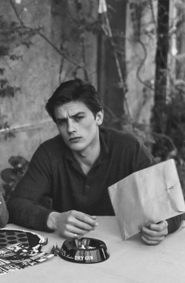 Too beautiful. A selection of retro photos. Part 1 - beauty, Celebrities, Alain Delon, The photo, Black and white, Men, Longpost