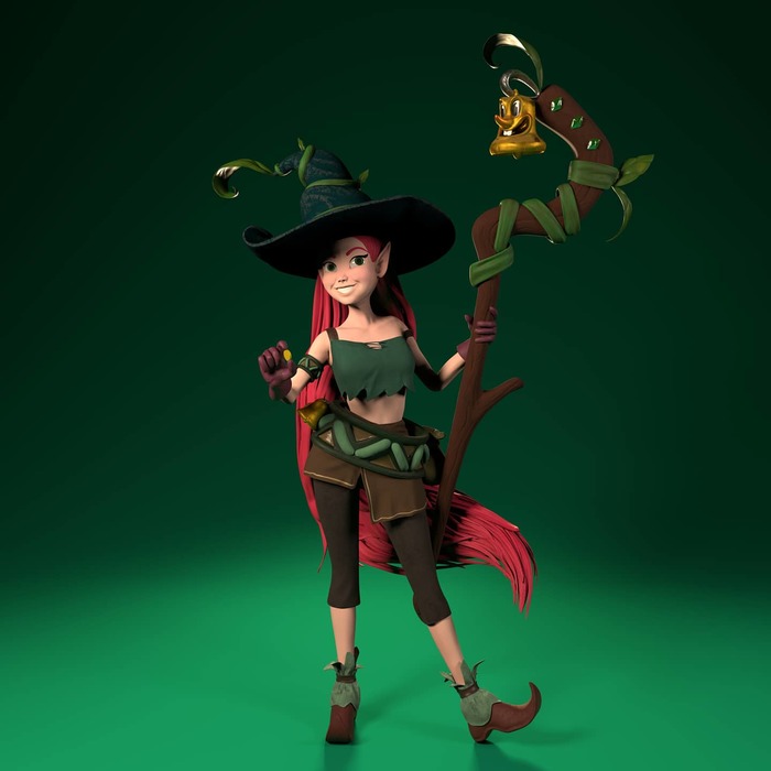 3d model of a witch - My, 3D modeling, Zbrush, Vray, Longpost