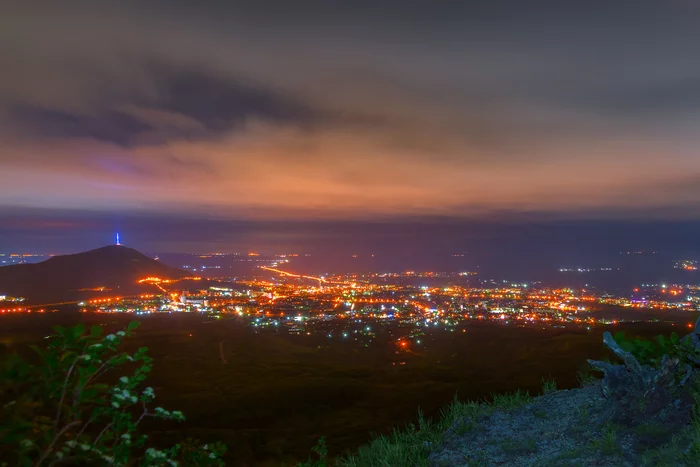 Night Pyatigorsk - My, Night, Pyatigorsk, Lights, Mashuk