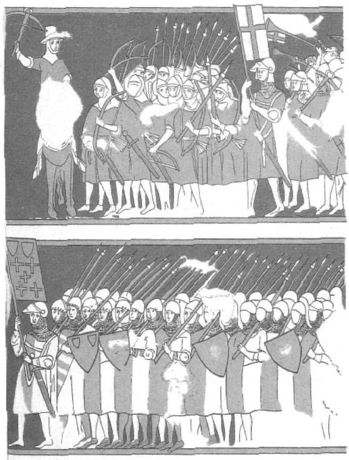 How the knights attacked the infantry - My, Knights, Infantry, Military history, Middle Ages, Cavalry, Rider, Longpost, Series Myths about medieval warfare