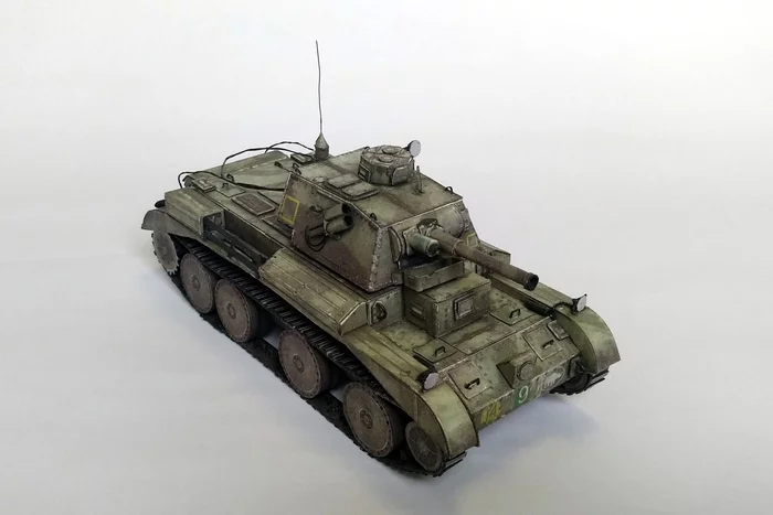 Cruiser Tank Mk.III A13 Mk.I. из бумаги. Масштаб 1:35. Steel generals 01  (War thunder) - Моё, Изделия из бумаги, Модели, Танки, Длиннопост