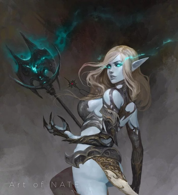 Dark Elf - dark elf, Art of Nate, Dark Elf, Art