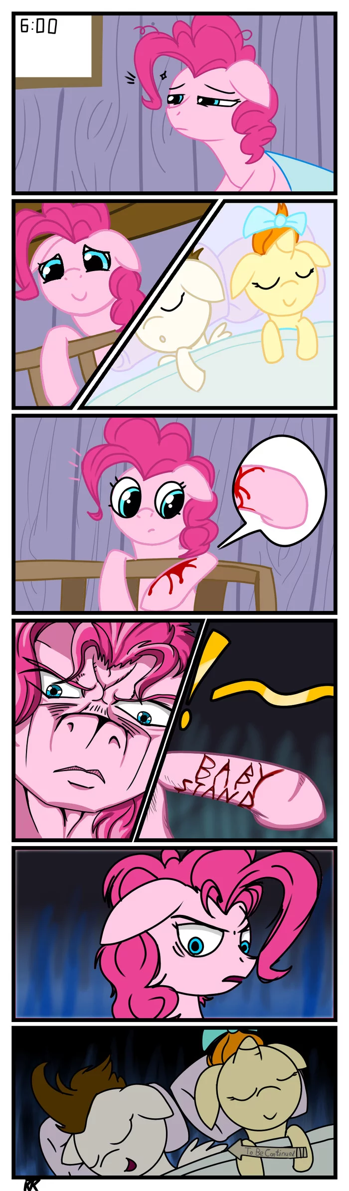 Утро - My Little Pony, Pinkie Pie, Pumpkin Cake, Carrot Cake, Jojos Bizarre Adventure, Длиннопост