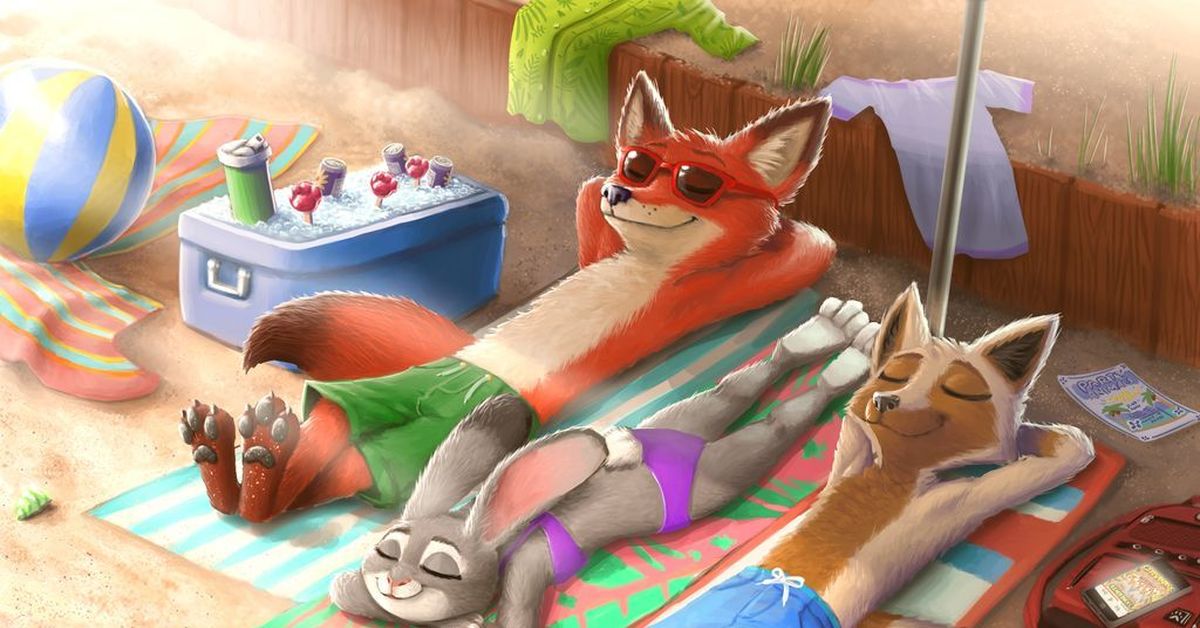 Judy and nick bye gasprheart animation. Джуди и ник на пляже. Ник Уайлд пляж. Зверополис пляж. Зверополис Джуди Хоппс на пляже.