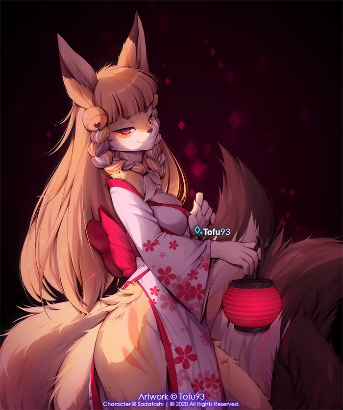 Foxy - Furry, Art, Kitsune, Furry edge, Tofu93