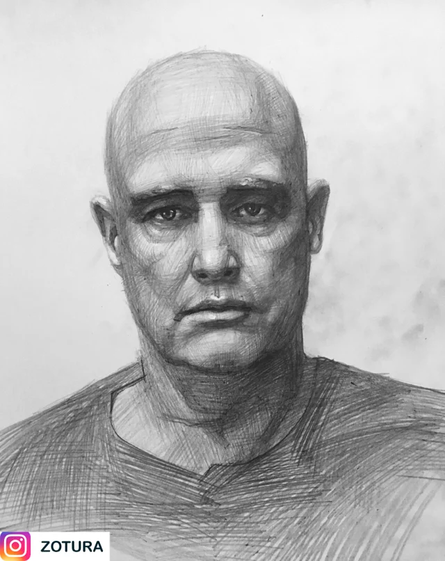 The horror - My, Drawing, Marlon Brando, Apocalypse Now