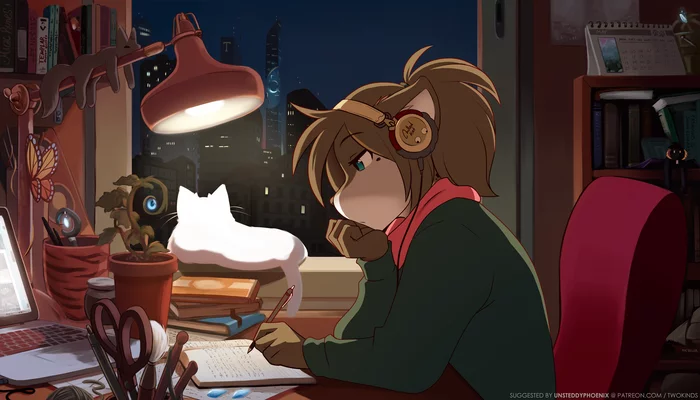Lo-fi hip hop for ... - Tom Fischbach, Furry, Twokinds, Lofi hip-hop radio