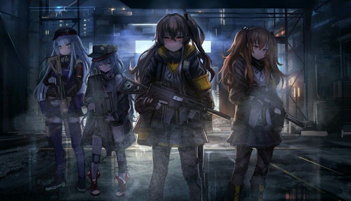 404 squad - Аниме, Anime Art, Girls Frontline, Hk416, G11, Ump45, Ump9