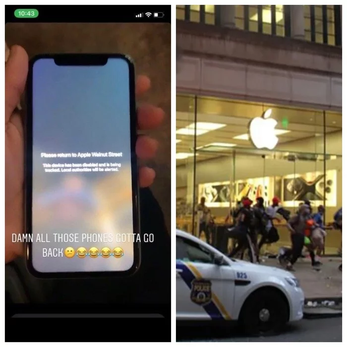 iPhones that were stolen during protests in the United States were blocked - iPhone, Protest