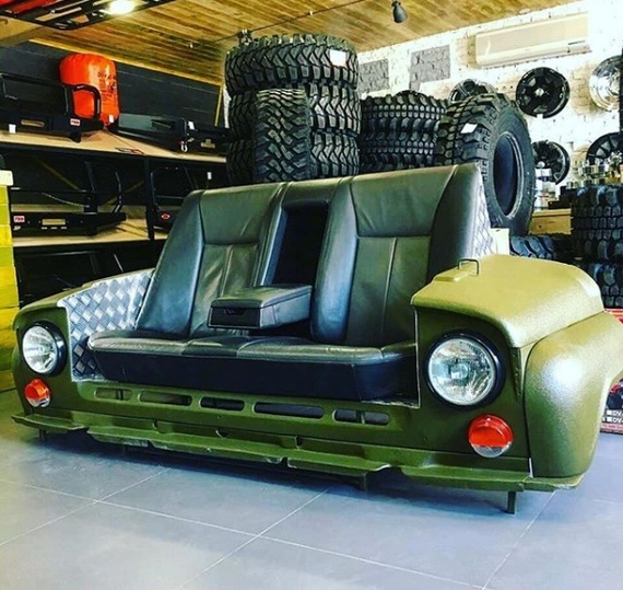 Sofa from UAZ - UAZ, Sofa, With your own hands, Garage, Auto