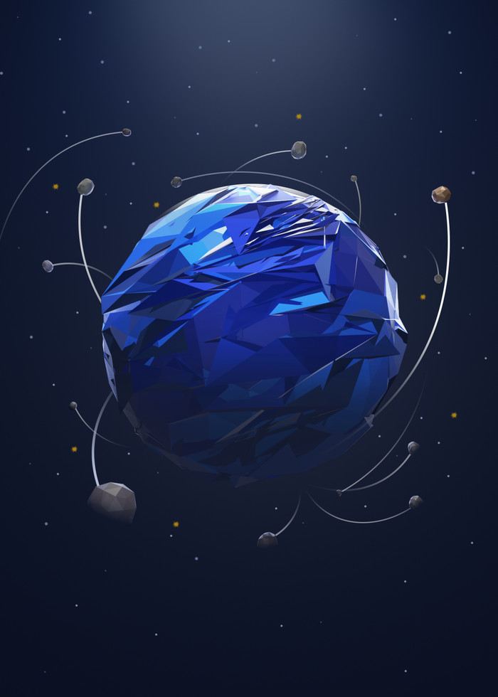 Нептун Low Poly