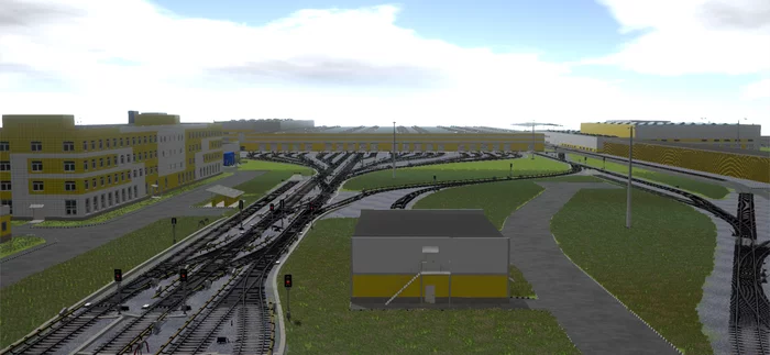 Solntsevo depot in the Moscow metro simulator Metro Simulator 2020 - My, Metro, Simulator, Games, Driver, Moscow, Depot, A train, Railway, Longpost