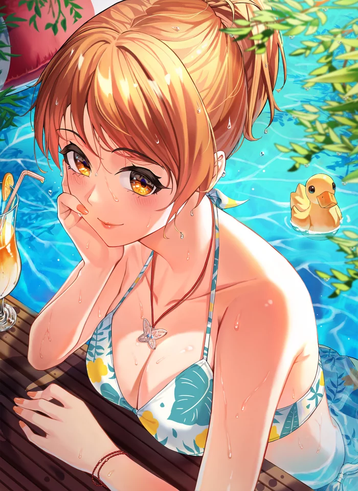 Karen Hojo - Anime, Art, Anime art, The idolmaster, Idolmaster Cinderella Girls, Karen Hojo, Swimsuit