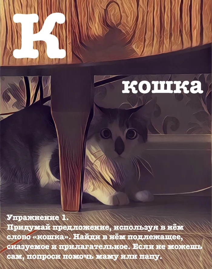 Benefits of having a cat in the house - My, cat, Russian language, Benefit