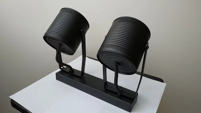 Rotating lamp (spot) made from tin cans! - My, Needlework with process, With your own hands, Do it, Video, Longpost